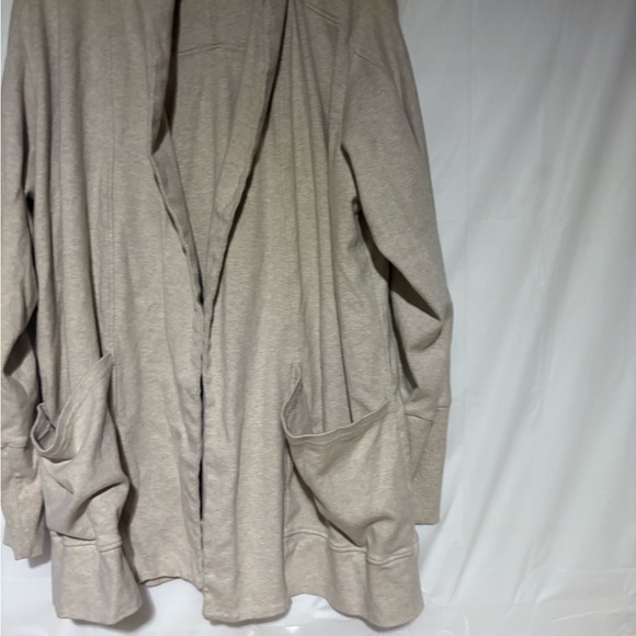 Pact Women's Beige Open-Front Cardigan - Picture 2 of 11